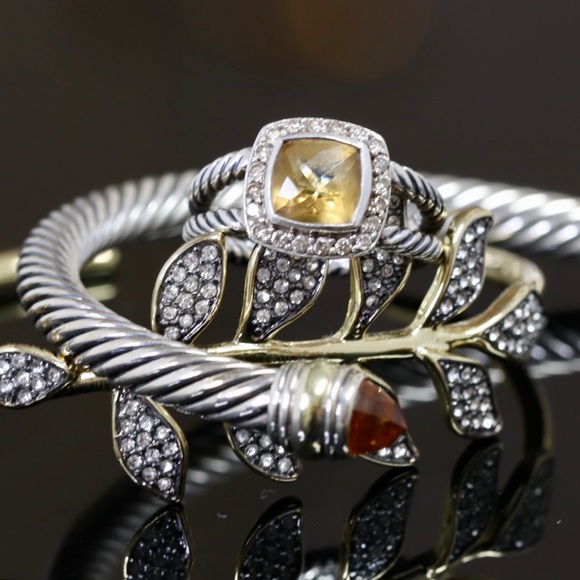 David Yurman Jewelry - David Yurman Petite Albion Citrine & Diamond Ring